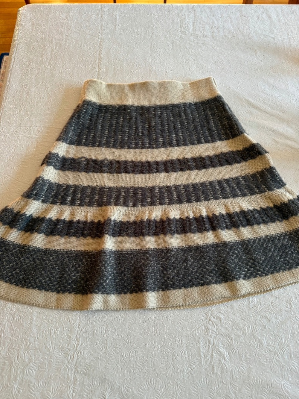 Cambridge Dry Goods Women’s Mohair Blend Striped Flare Skirt Size Small